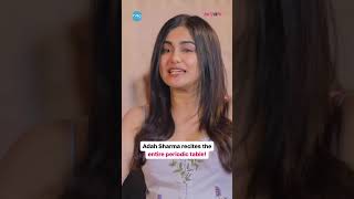 Adah Sharma knows the whole Periodic Table what a talent viral shorts hauterrfly [upl. by Adriel394]