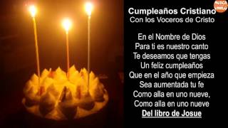 FELIZ CUMPLEAÑOS CRISTIANO  LETRA  Con los Voceros de Cristo [upl. by Roswell]