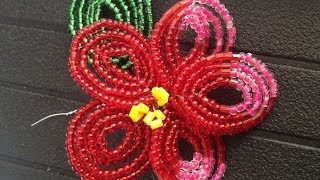 АНЮТИНЫ ГЛАЗКИ из БИСЕРА Beaded heartsease Часть 22БИСЕРОПЛЕТЕНИЕ ДЛЯ НАЧИНАЮЩИХ [upl. by Nanfa960]