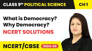 What Is Democracy Why Democracy  NCERT Solutions  Class 9 Political Science Chapter 1  CBSE [upl. by Anselma]