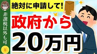 【知らないと損】政府から20万円！申請すればもらえる！低所得者向け給付金・助成金制度4選！ [upl. by Deni]