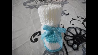 tuto tricot chaussons bébé en jersey [upl. by Marquet]