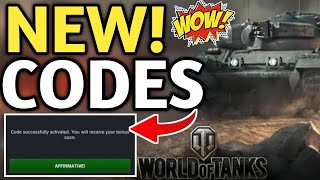 HURRY UP ✅ WORLD OF TANKS BLITZ CODES 2024  WORLD OF TANKS BONUS CODES 2024  WOT CODES 2024 [upl. by Lledyr]