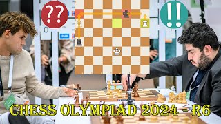 Magnus Carlsen 2832 vs Parham Maghsoodloo 2723  Chess Olympiad 2024  R6 [upl. by Shurlocke]