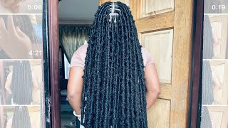 SIMPLEST BUTTERFLYDISTRESSED LOCS TUTORIAL  SOUTH AFRICAN YOUTUBER [upl. by Raouf907]