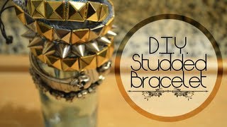 DIY How to Make a Studded Bracelet♥ [upl. by Dirk]