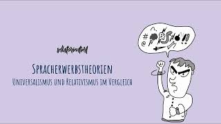 Spracherwerbstheorien und Modelle erklärt  Universalismus amp Relativismus  Abitur Zusammenfassung [upl. by Yldarb]