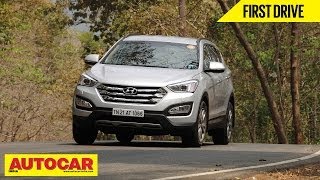 Hyundai Santa Fe  Comprehensive First Drive Review  Autocar India [upl. by Akkin]