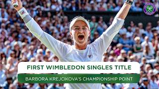 Barbora Krejcikova wins Wimbledon  Winning Moment and Celebration  Final  Wimbledon 2024 [upl. by Eityak]