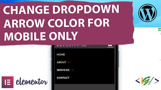 How to Change Dropdown Arrow Color for Mobile Layout Only in Elementor WordPress  Submenu Indicator [upl. by Vic]