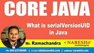 Core Java Tutorials  What is serialVersionUID in Java  by MrRamachandra [upl. by Goodden]