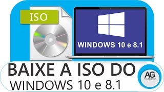 Como baixar a ISO Windows 10 ou Windows 81 Original [upl. by Llorrac148]