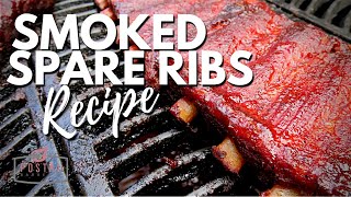 Smoked Spare Ribs Recipe  How to Smoke Spare Ribs on the BBQ [upl. by Onil]