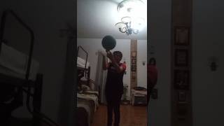 Spinning basketball record basketball juggling shorts [upl. by Anaeerb]