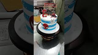 SpiderMan design cakecomment subscribe birthdaycake [upl. by Nadab397]