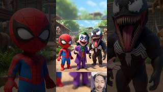 Who is best🤣 Daddy Spiderman vs Joker vs Venom spiderman joker venom brawlstars marvel dc [upl. by Keverne]