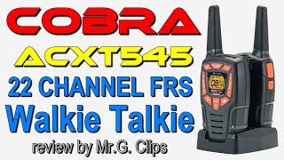 Cobra ACXT545 28Mile Range Walkie Talkie Review [upl. by Diane521]