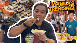 12HOUR Manila STREET FOOD CRAWL TRENDING Street Food Spots  Jayzar Recinto [upl. by Gautea]