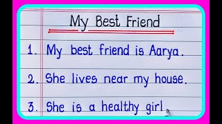 Essay on my best friend 20 lines  My best friend essay [upl. by Dunton622]