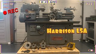 Harrison L5A Gap bed engine Lathe with Clutch [upl. by Krishnah379]