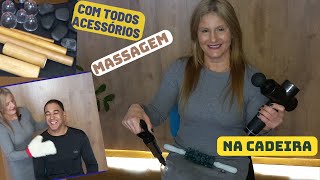 Como usar os acessórios de massagem em uma simples cadeira [upl. by Ecnahs58]