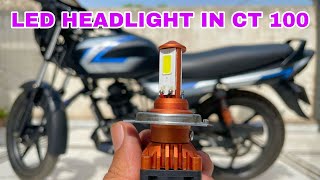 New Headlight Installation in Bajaj CT 100 Bike [upl. by Urbas529]