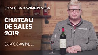 Chateau De Sales Pomerol 2019  30 Second Wine Review [upl. by Godfree]