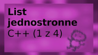 Listy jednostronne C 1 z 4 [upl. by Shanahan]