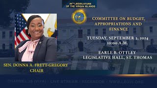 09032024  Committee on Budget Appropriations and Finance [upl. by Ogdon]