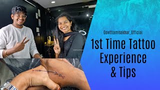 1st Time Tattoo Experience amp Tips  2024  GowthamisekharOfficial  Tattoo vlog vizagcouple [upl. by Corbett]