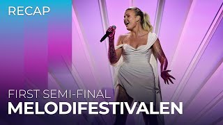 Melodifestivalen 2024 Sweden  First SemiFinal  RECAP [upl. by Kalina]