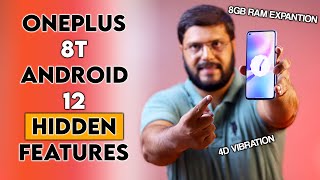 Oneplus 8t Android 12 Hidden Features  Oneplus 8t Android 12 Update  Oxygen OS 12 in Oneplus 8t [upl. by Ellord]