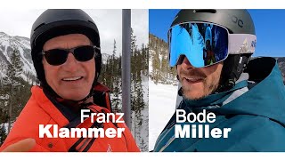 Skiing with Franz Klammer and Bode Miller [upl. by Lehet]