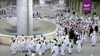 Hajj pilgrims symbolically ‘stone devil’ in last major ritual [upl. by Sivia394]