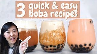 3 QUICK amp EASY BOBA RECIPES THAT YOU NEED TO TRY [upl. by Nallek777]