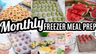 EASY MONTHLY FREEZER MEAL PREP  LARGE FAMILY MEALS  COOK WITH ME [upl. by Nell]