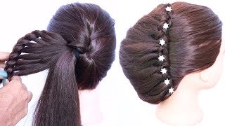 latest updo hairstyle for medium hair with trick  trending hairstyles  hairstyles for wedding [upl. by Norene]