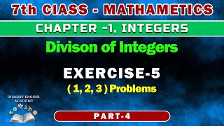 7th class mathematics chapter 1  Part – 4 The Complete Guide to Integer Division for 7th Grade [upl. by Naarah]