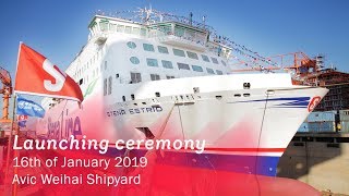 Launching ceremony of Stena Estrid [upl. by Ennyroc]