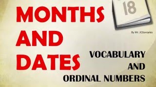 Months and Dates  Ordinal Numbers 131 [upl. by Aim]