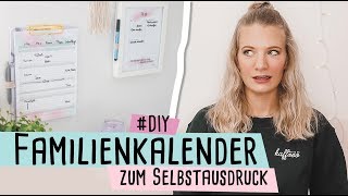 Familienkalender 2020 zum ausdrucken  DIY für nachhaltige ToDoListe [upl. by Denman]