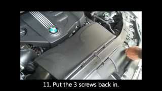 How to Replace Serpentine Belt on a BMW 320d 2010 E90 HD [upl. by Kensell]