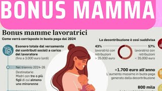 BONUS MAMME A CHI SPETTA inps [upl. by Aridnere]