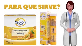 CEBION que es cebion y PARA QUE SIRVE cuando y COMO TOMAR cebion Acido ascorbico Vitamina C [upl. by Quickman]