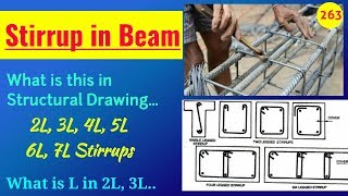 Types of Stirrups in Beam  What is 2L 3L 4L 5L 6L Stirrups in Beam in Structural Drawing [upl. by Therron]