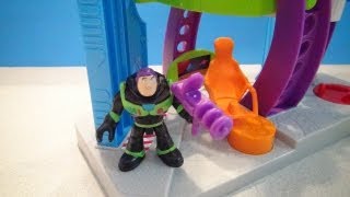 DISNEY IMAGINEXT TOY STORY STAR COMMAND WITH BUZZ LIGHTYEAR PLAYSET VIDEO REVIEW [upl. by Ema]