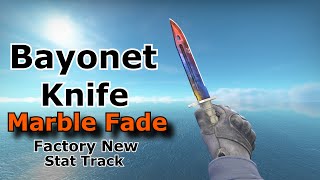 CSGO  Bayonet Knife Animations Marble Fade Factory New StatTrack  HD [upl. by Atiluap]