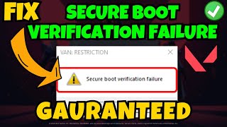 VAN Secure boot verification failure Fix [upl. by Reham]