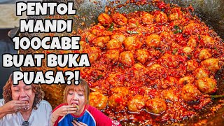 NEKAT BUKA PUASA PAKE PENTOL MERCON 100 CABE [upl. by Yatnahc757]