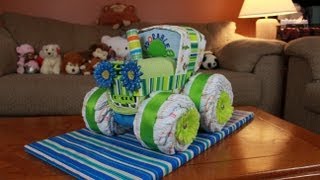 Tractor Diaper Cake How To Make [upl. by Baniez182]